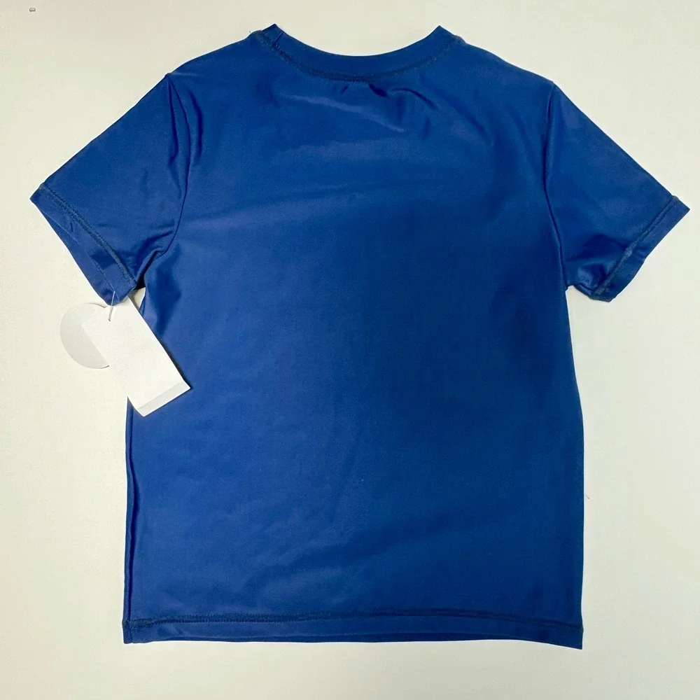 OshKosh 4 Swim Shirt UPF 50+ Sun Protection Rash Guard Blue Chill Dude Shark